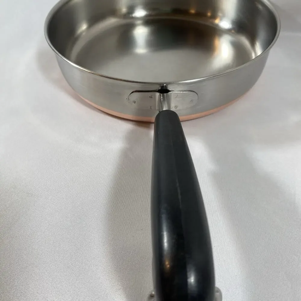 Revere Ware 1 Qt Skillet Frying Pan Saucepan Copper Bottom Stainless Clinton USA